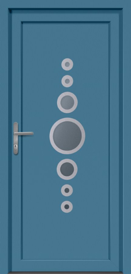 Modra vhodna vrata za stanovanje